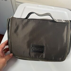 Versace Parfums Travel Toiletry Bag in Dark Gray with Samples